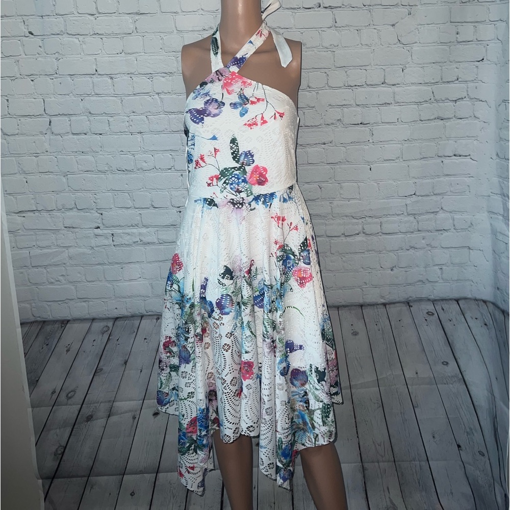 Venus White, Blue & Pink Butterfly Dress size 2